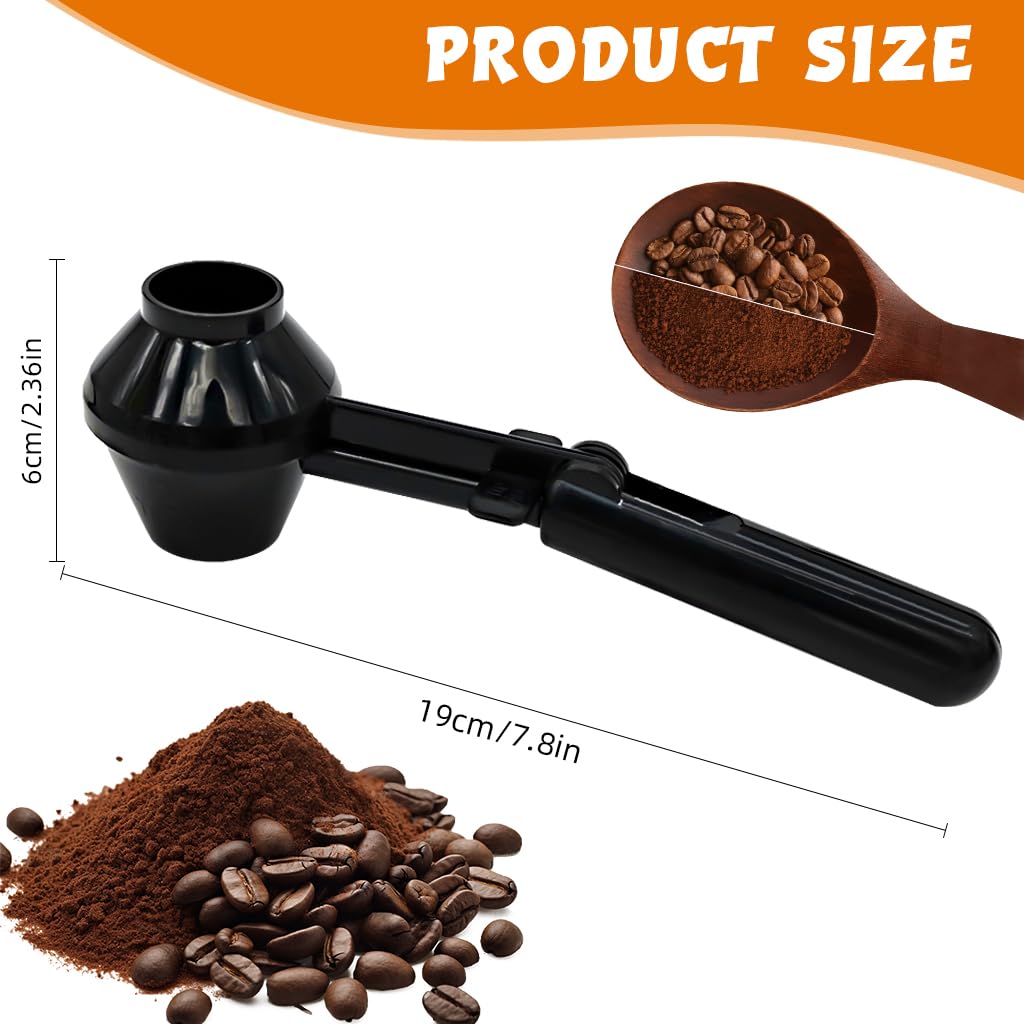 Supvox Coffee Powder Scoop for Refillable Capsules featuring 2 in 1 Funnel Design | ABS Material