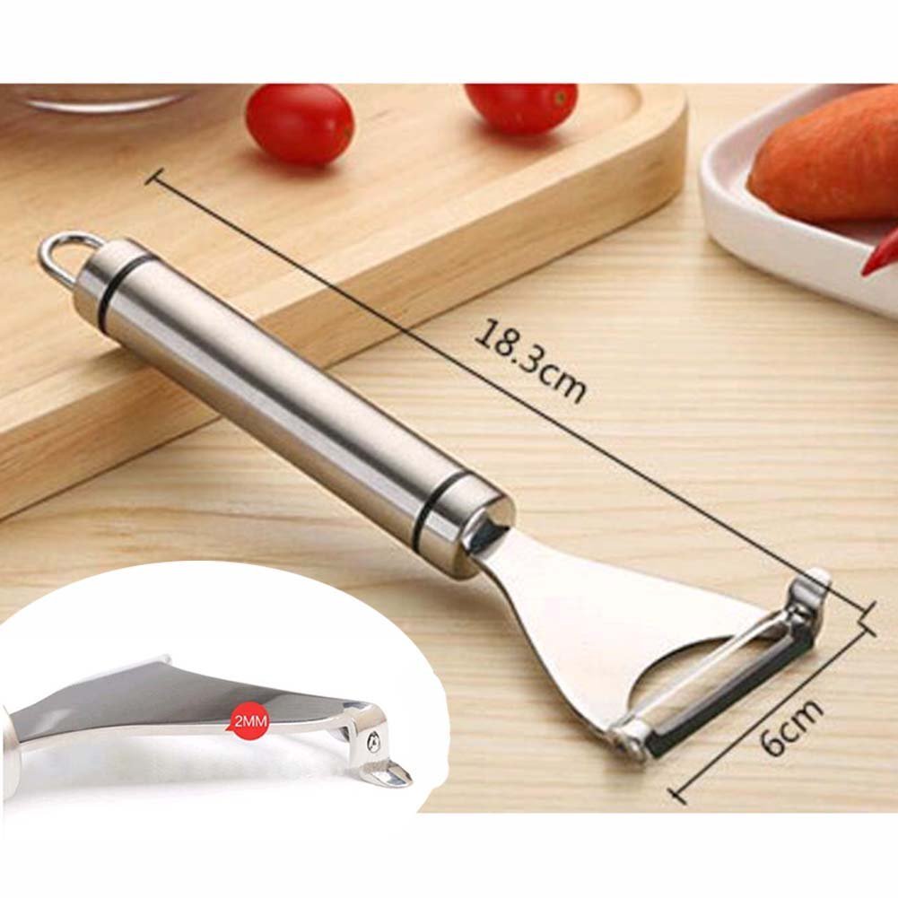 ZIBUYU Peeler for Vegetables and Fruits with Sharp Straight Blade and Comfort Grip | 304 Stainless Steel Body
