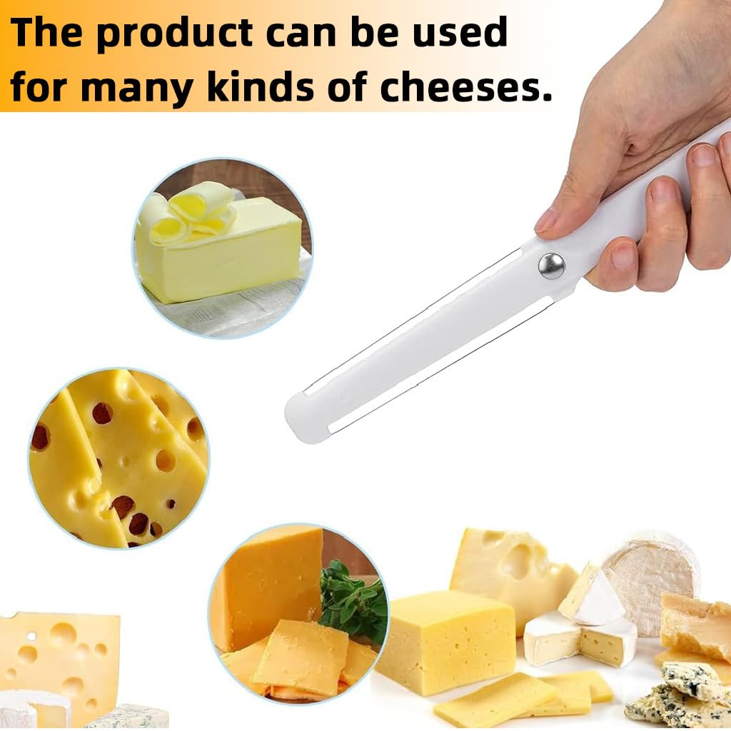 Zibuyu Wire Cheese Slicer for Home Cooking with Dual Wire Cutter and 304 Stainless Steel Body
