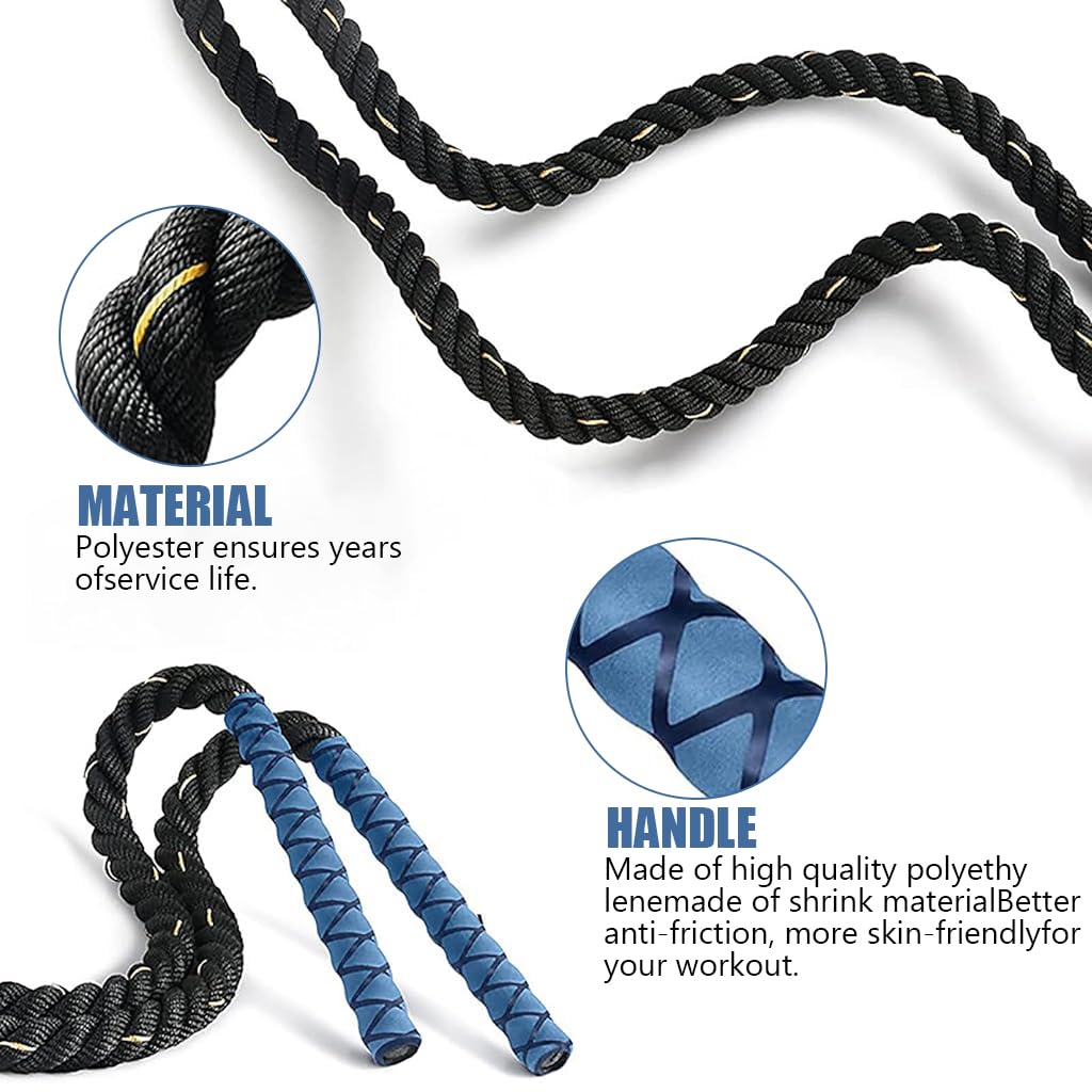 Optifit Weighted Jump Rope for Full Body Workouts with EVA Foam Handles and 2.8m Rope | Ideal for Strength and Cardio Training