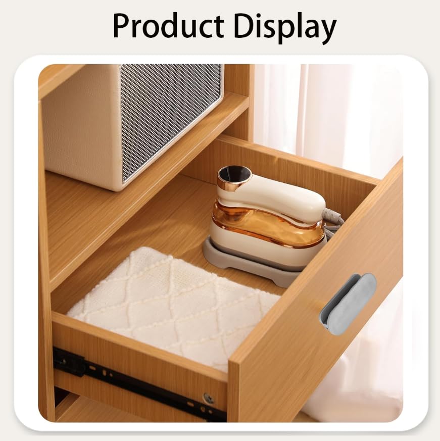 Zibuyu Self Stick Auxiliary Door Handles for Cabinets and Drawers with 0.8 in Groove | Grey ABS Push Pull Helper