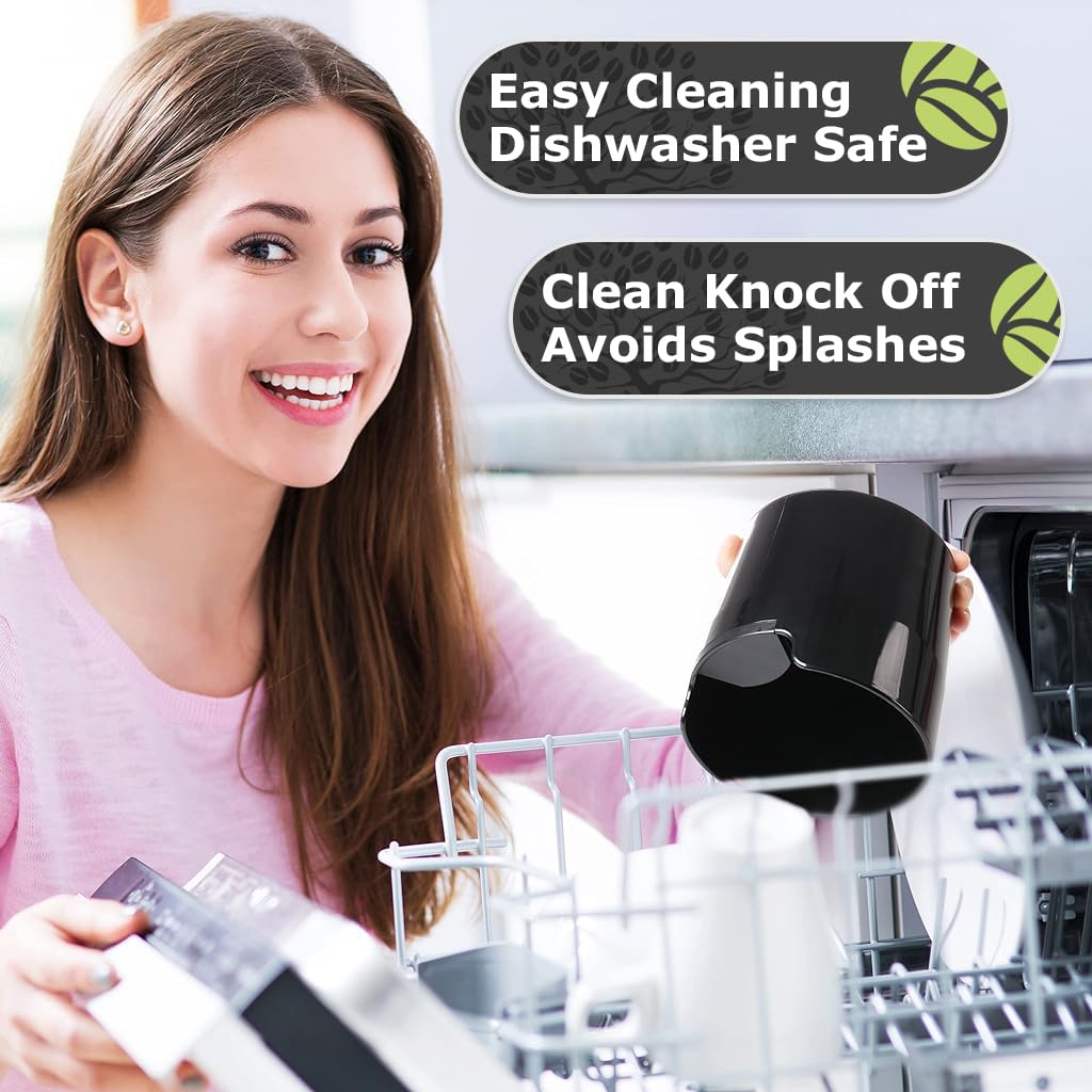 Supvox Coffee Grounds Catcher Knock Box for Espresso Use with Knock Pad 12x11.5cm | Easy Clean Plastic Accessory