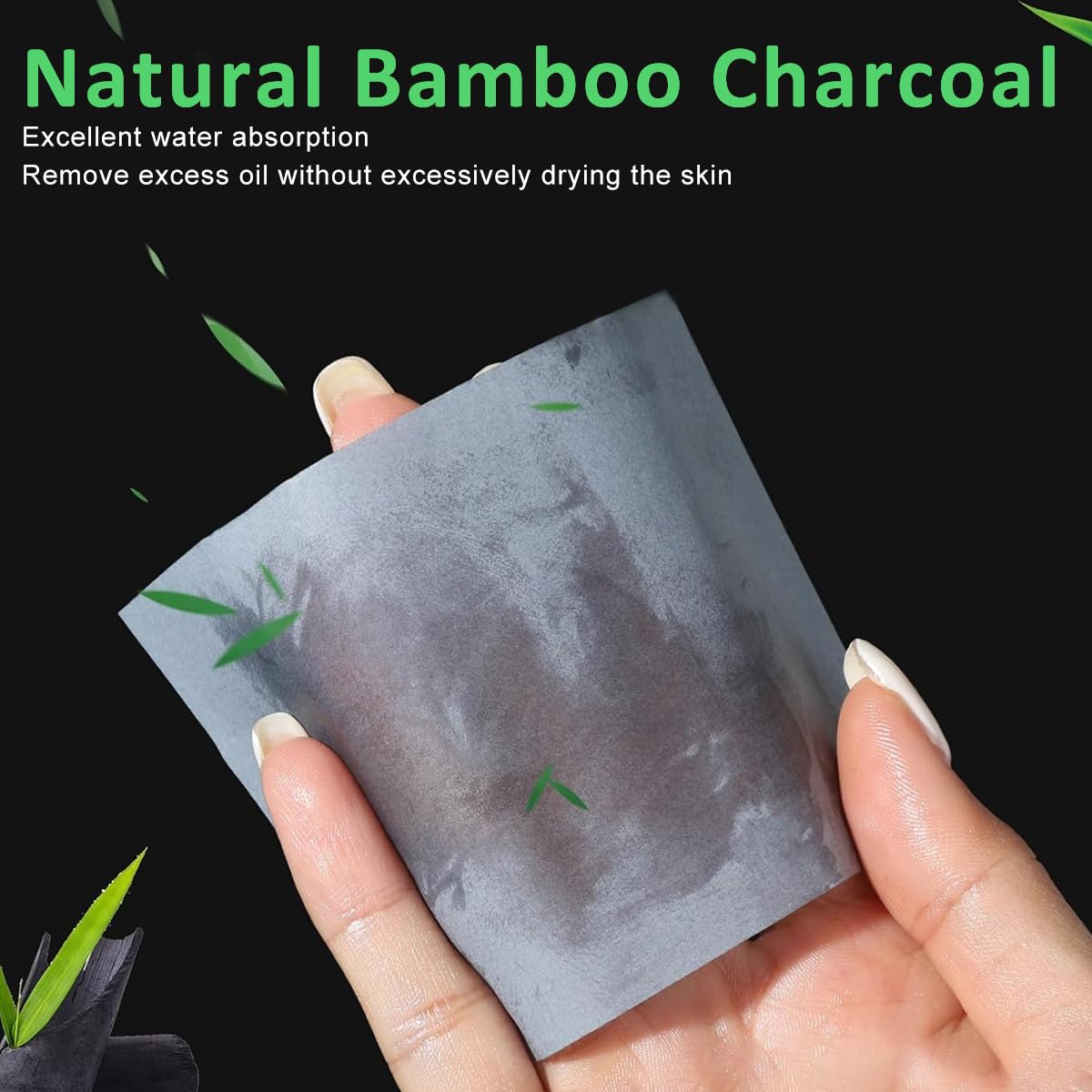 MAYCREATE Oil Blotting Paper for Oily Skin with Mirror and Puff, 300pcs Natural Linen | Portable Shine Control Sheets