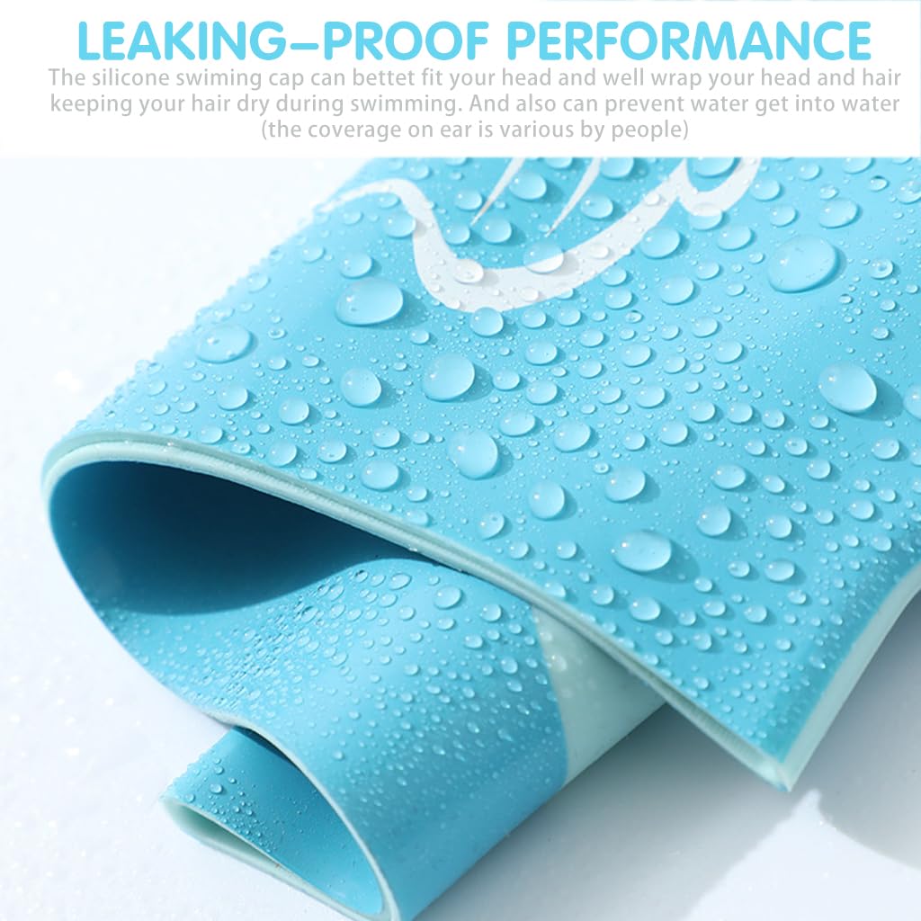 Proberos Kids Swimming Cap for Boys and Girls featuring 3D Dinosaur Design and 18cm Fit