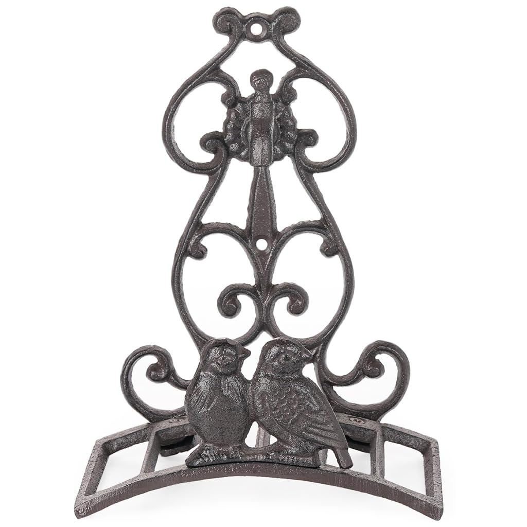 HASTHIP Garden Hose Organizer for Wall Mounted Storage with Cast Iron Bird Design | Decorative Outdoor Holder
