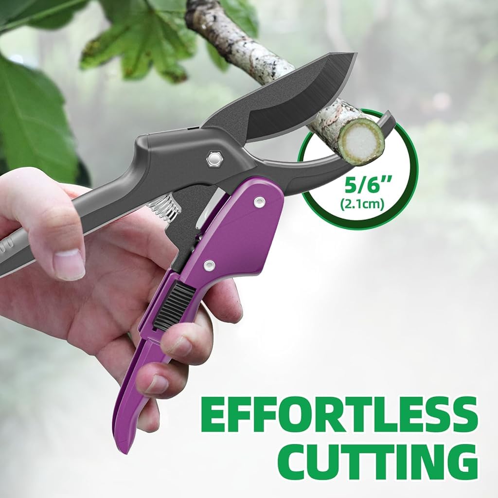 HASTHIP Gardening Scissors for Plants and Shrubs with 20 cm SK5 Blade and Safety Lock | Ergonomic Handle