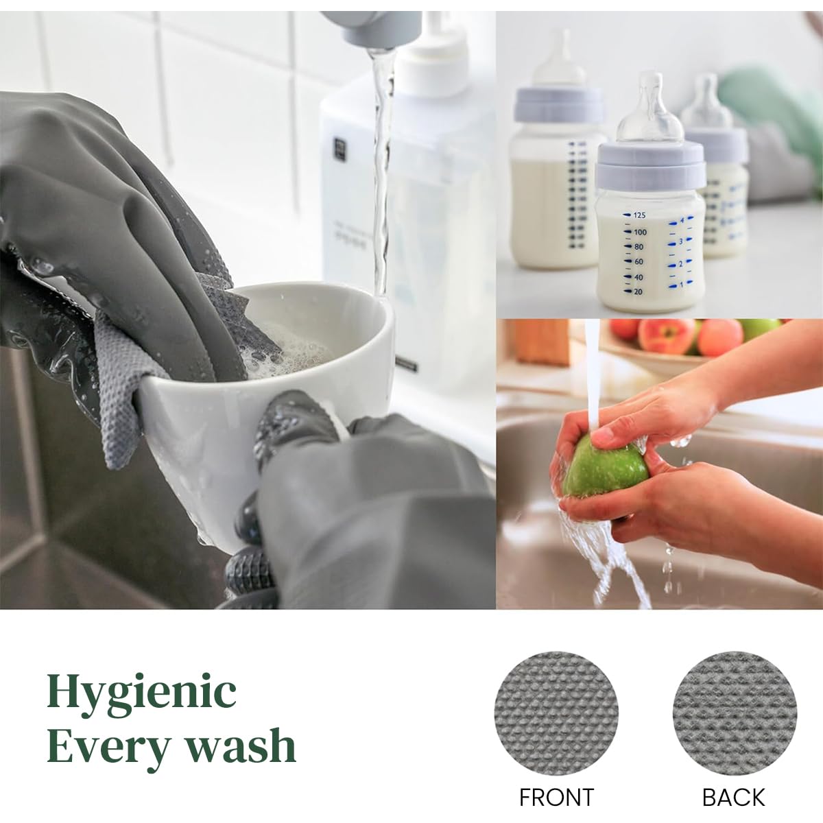 Supvox Dishwashing Rag for Kitchen Cleaning with 8.6 in Sheets 50 pcs | Non‑Scratch Microfiber