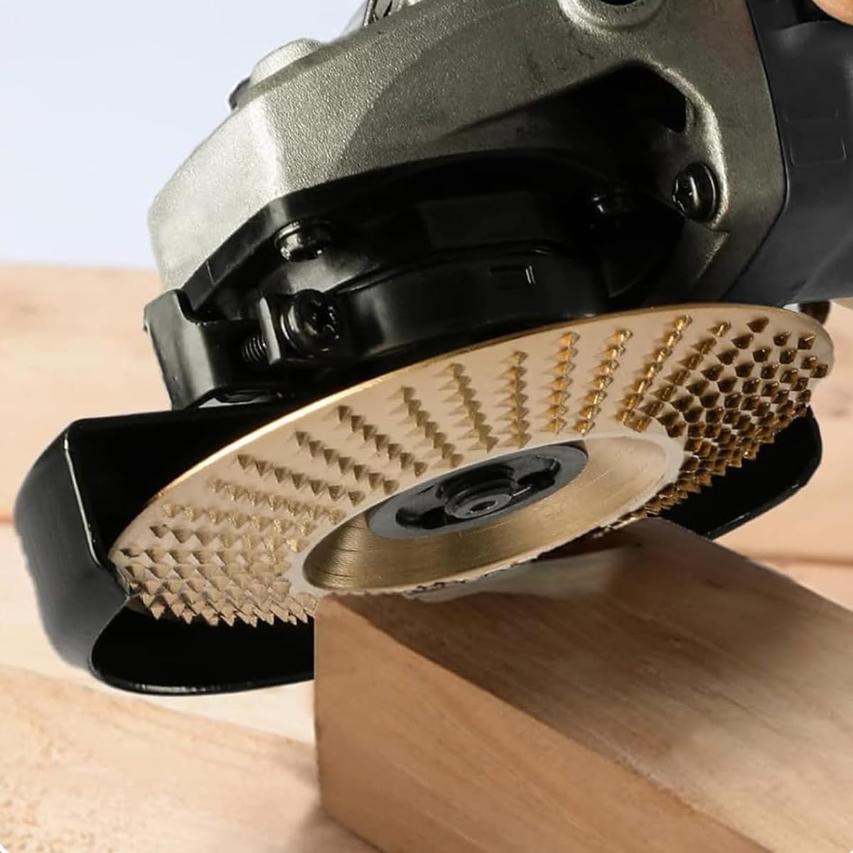 Serplex Angle Grinder Wood Carving Disc Set for Woodworking with 15 pcs 5/8 in Arbor | Carbon Steel Grinding Wheels