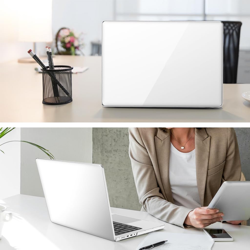 ZORBES Cover for MacBook Pro 14 Inch featuring 2 Piece Snap On Design and Clear PC Shell
