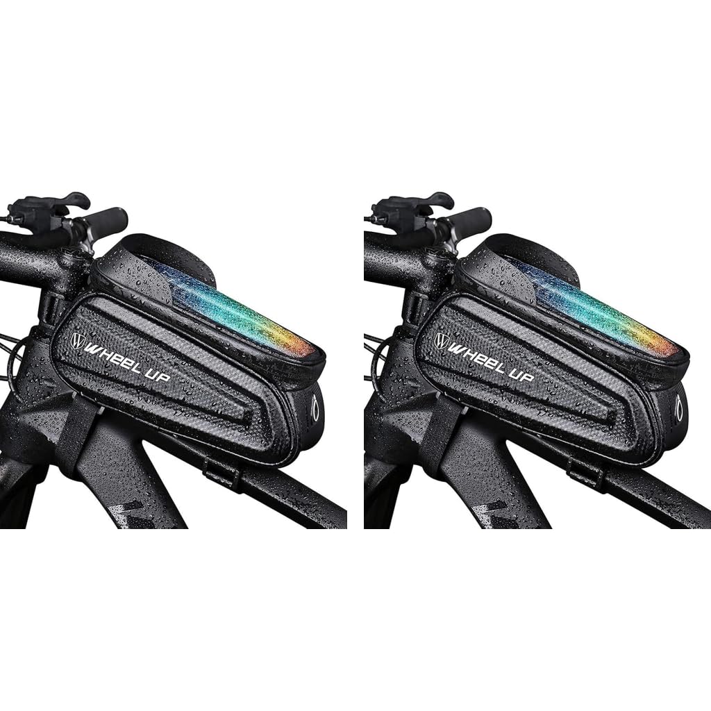 Proberos Cycle Frame Bag for Bicycles with 6.5 in Waterproof TPU Touch Screen | Double Zipper Design