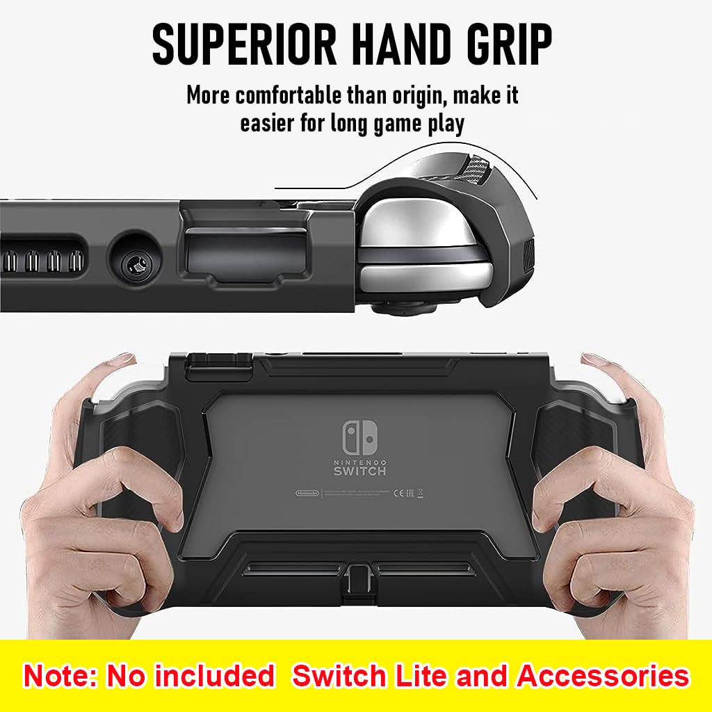 Zeitel 2 in 1 Protective Case for Nintendo Switch Lite with HD Screen Protector and TPU Grip Cover