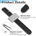 HASTHIP® Magnetic Sewing Pincushion, Silicone Wrist Magnetic Pin Cushion for Braiding, Magnetic Wristband Pin Cushion Holder Bracelet for Quilting Sewing & Hairstylists