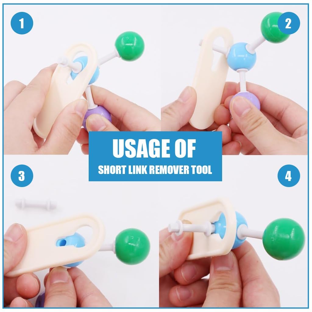 PATPAT Chemistry Molecular Model Kit for Teaching with 189 pcs Ball and Stick Set | Kids Learning