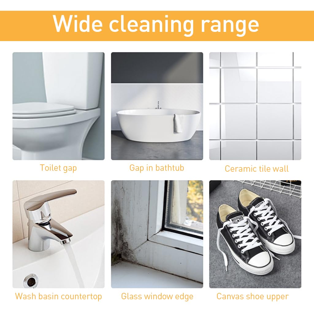 ZIBUYU Tiles Cleaning Brush for Bathroom and Kitchen featuring 4 in 1 Design with Silicone Scraper