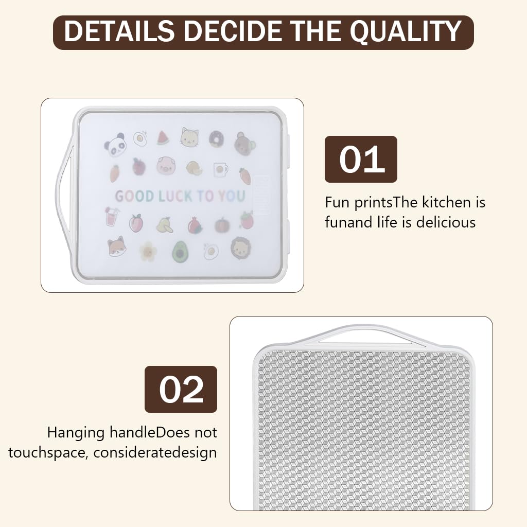 Supvox Chopping Board for Meat Fruit and Vegetables with Dual Sided Design | 18.1x11.8 in 304 Stainless Steel