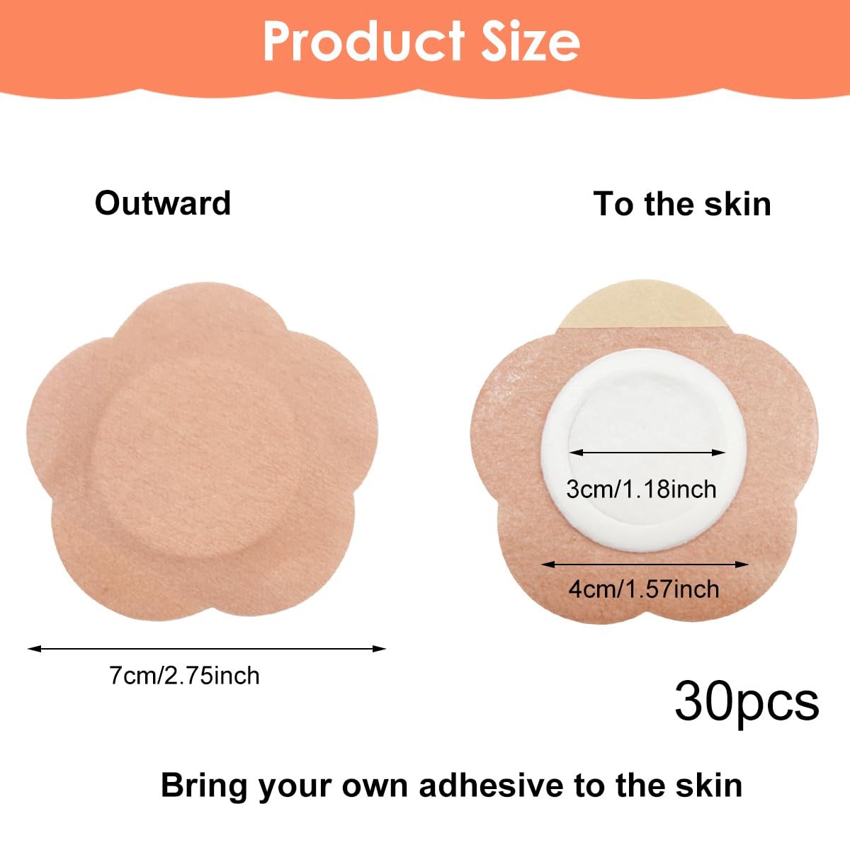 HANNEA Castor Oil Pack Wrap for Belly Button with 60PCS Organic Cotton Floral Pads | Self-Adhesive Design