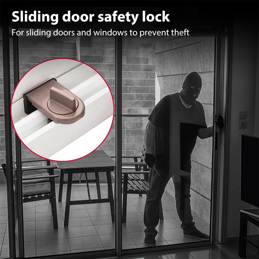 HASTHIP Sliding Window Lock for Home with Twist Knob and Aluminum Alloy Build | 4Pcs Set