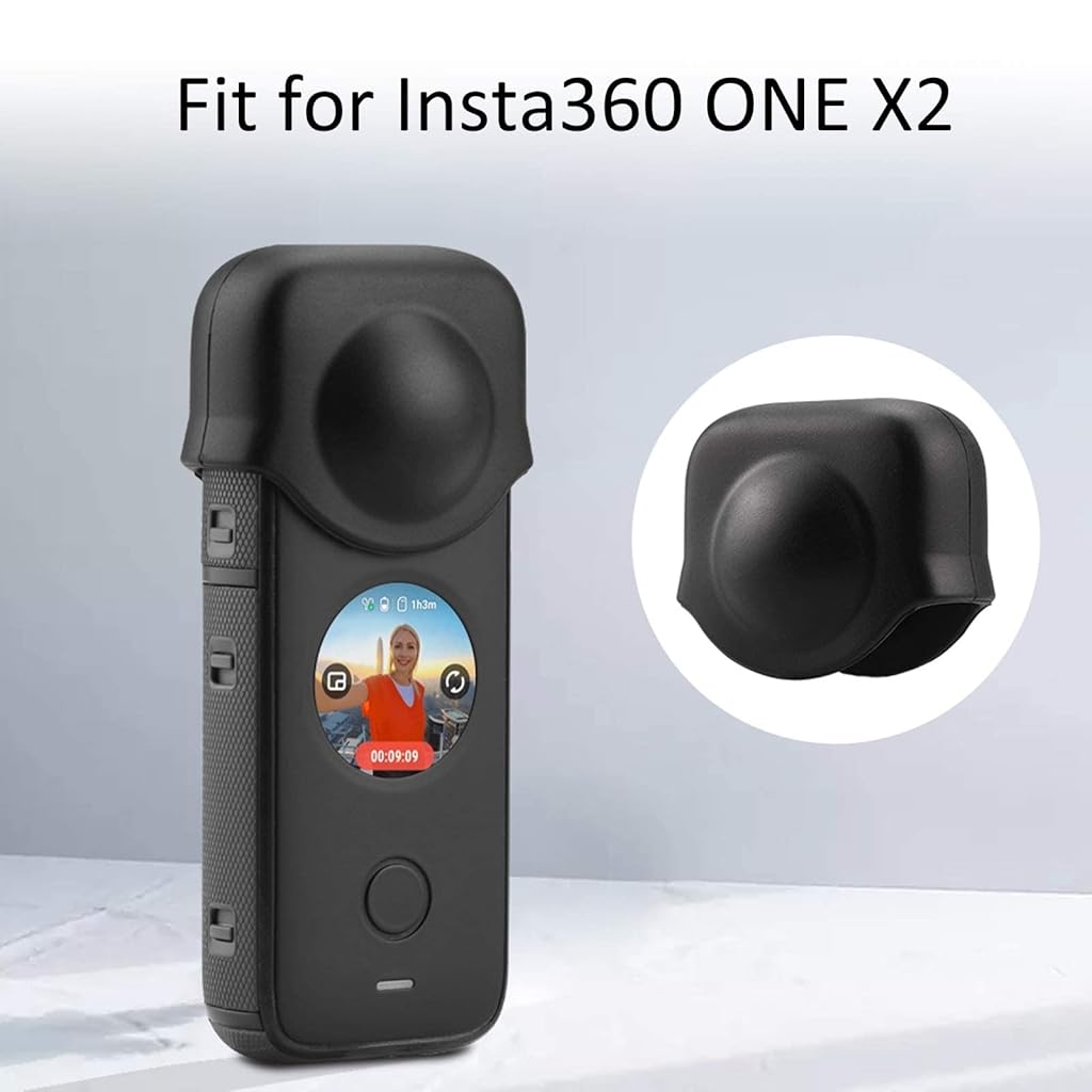 ZIBUYU® Insta360 One x2 Camera Lens Cover for Insta360 One x2 Camera Accessories Silicone Lens Protective Guard Cap Dust Proof Anti-Scratch