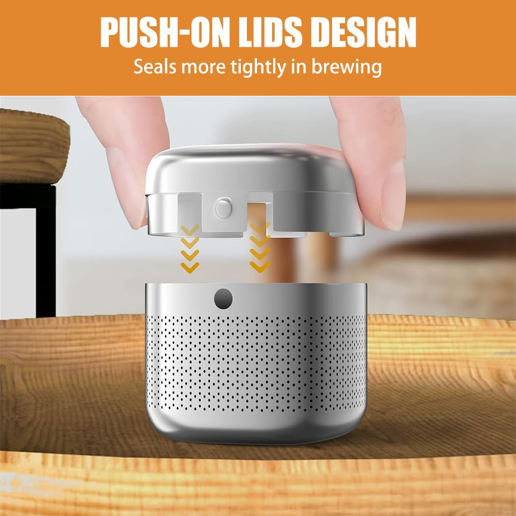 Supvox Tea Infuser Cube for Loose Leaf Brewing with Hook Chain Fine Mesh 4x4x3.8cm 304 Stainless Steel