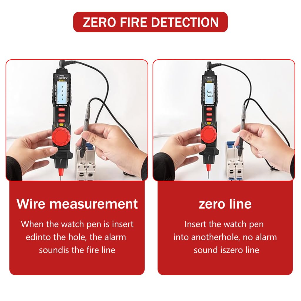 Serplex Pen Type Digital Multimeter for AC DC Voltage and Resistance Testing | 22.50x4.60x0.80cm Compact LCD Tester