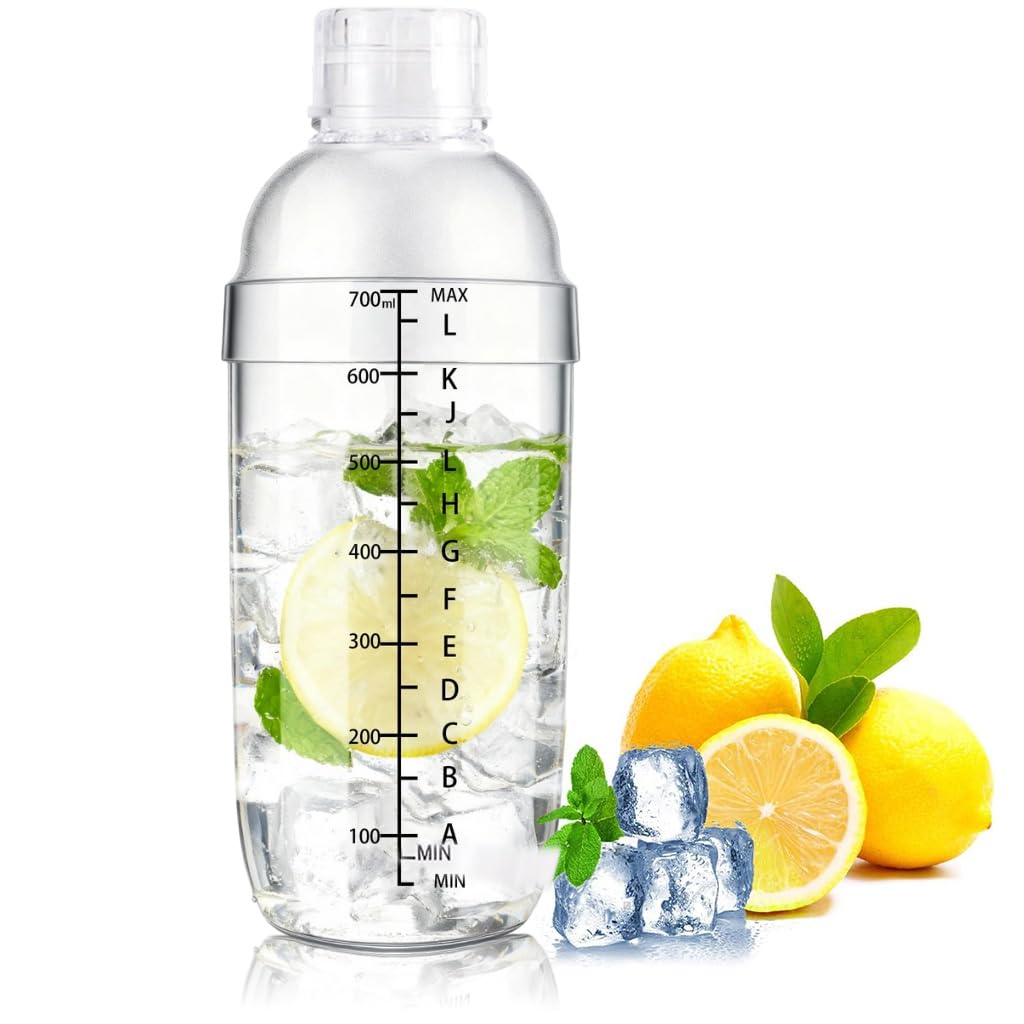 HASTHIP® 700ml Cocktail Shaker, 24oz BPA-Free Acrylic Drink Mixer with ...