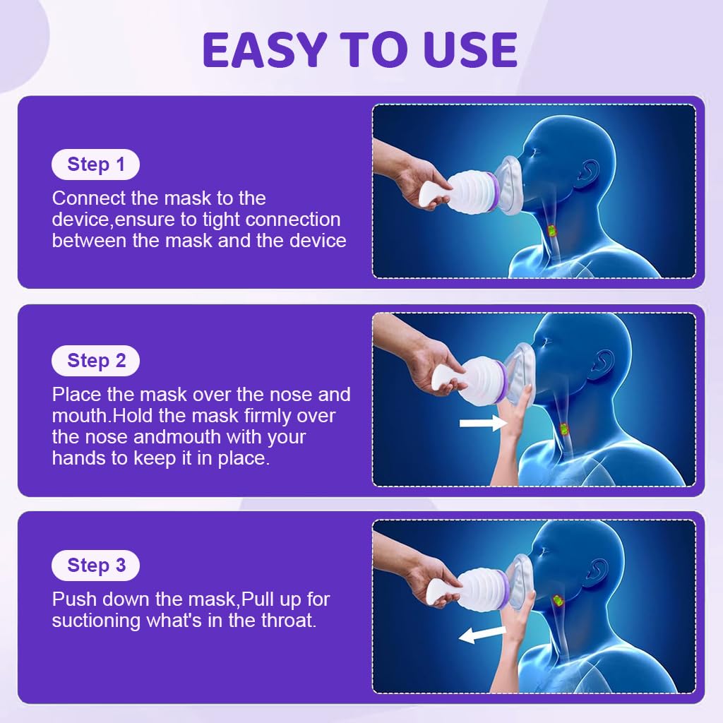 HANNEA Choking Rescue Device for Home & Travel featuring Manual Airway Suction | Blue