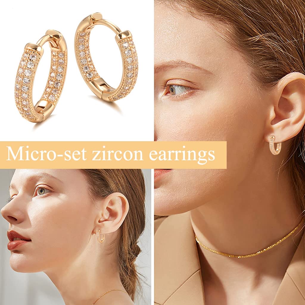 SANNIDHI Hoop Earrings for Women featuring 16mm Round Design with Copper & Zircon | Gift Jewelry
