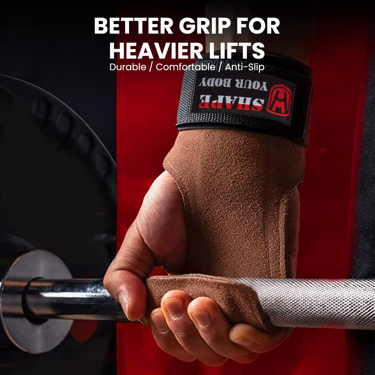 Optifit Wrist Straps for Weight Lifting and Deadlifts featuring Anti Slip Microfiber Palm | Adjustable Padded Support for Stronger Grip