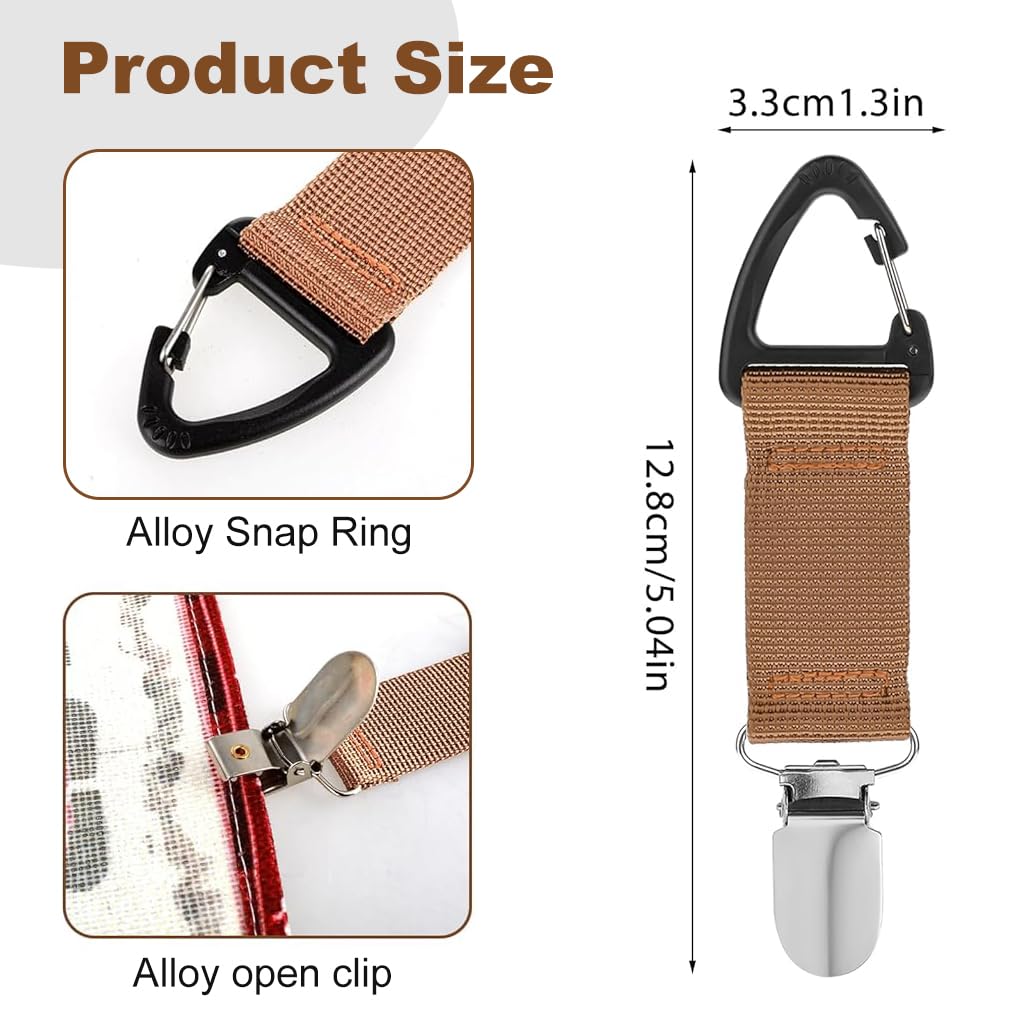 ZIBUYU Hat Retainer Clips for Bags featuring Quick Release Clasp Set of 4 | Traceless Hold