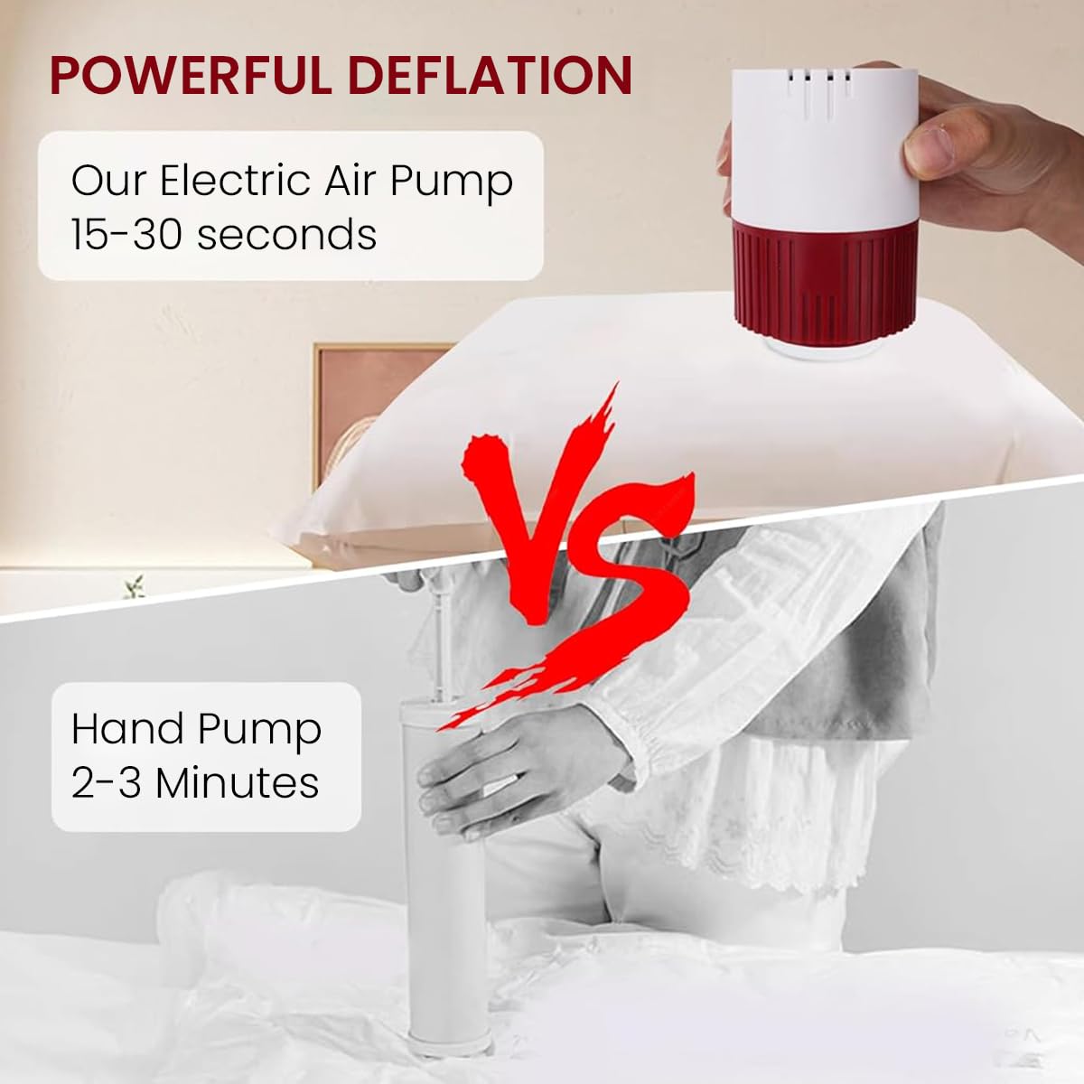 Serplex Electric Air Pump for Vacuum Storage Bags with 30W Motor and One Button Control