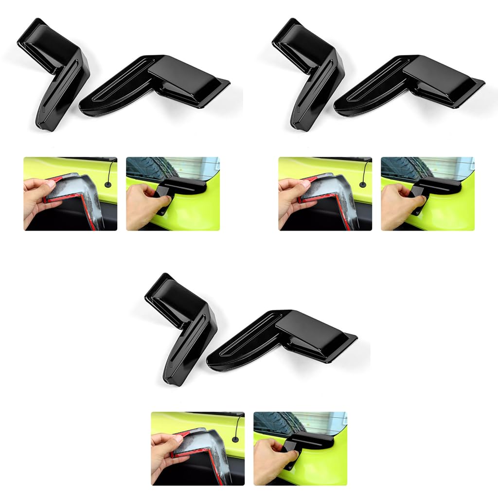 STHIRA Shield Covers for Suzuki Jimny 2019–2023 with Universal Fit Plastic Protection | 6PCS Rear Windshield Defroster Guards