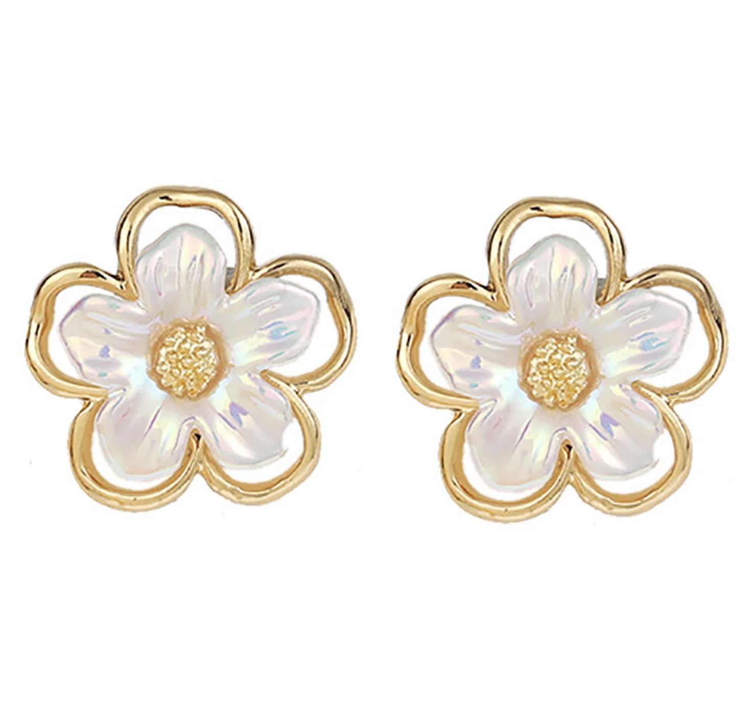 ZIBUYU® Floral Enamel Stud Earrings
