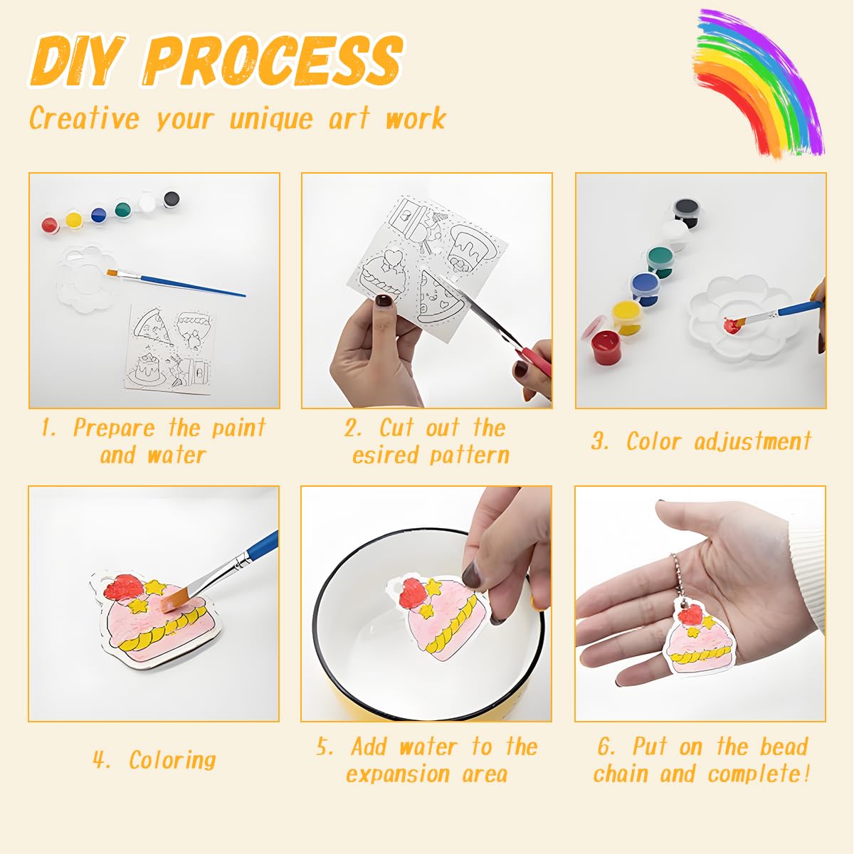 HASTHIP Foam Texture Painting Kit for DIY 3D Madhubani Art featuring Water-Puffed Foam | Creative Gift for Girls Ages 8-12