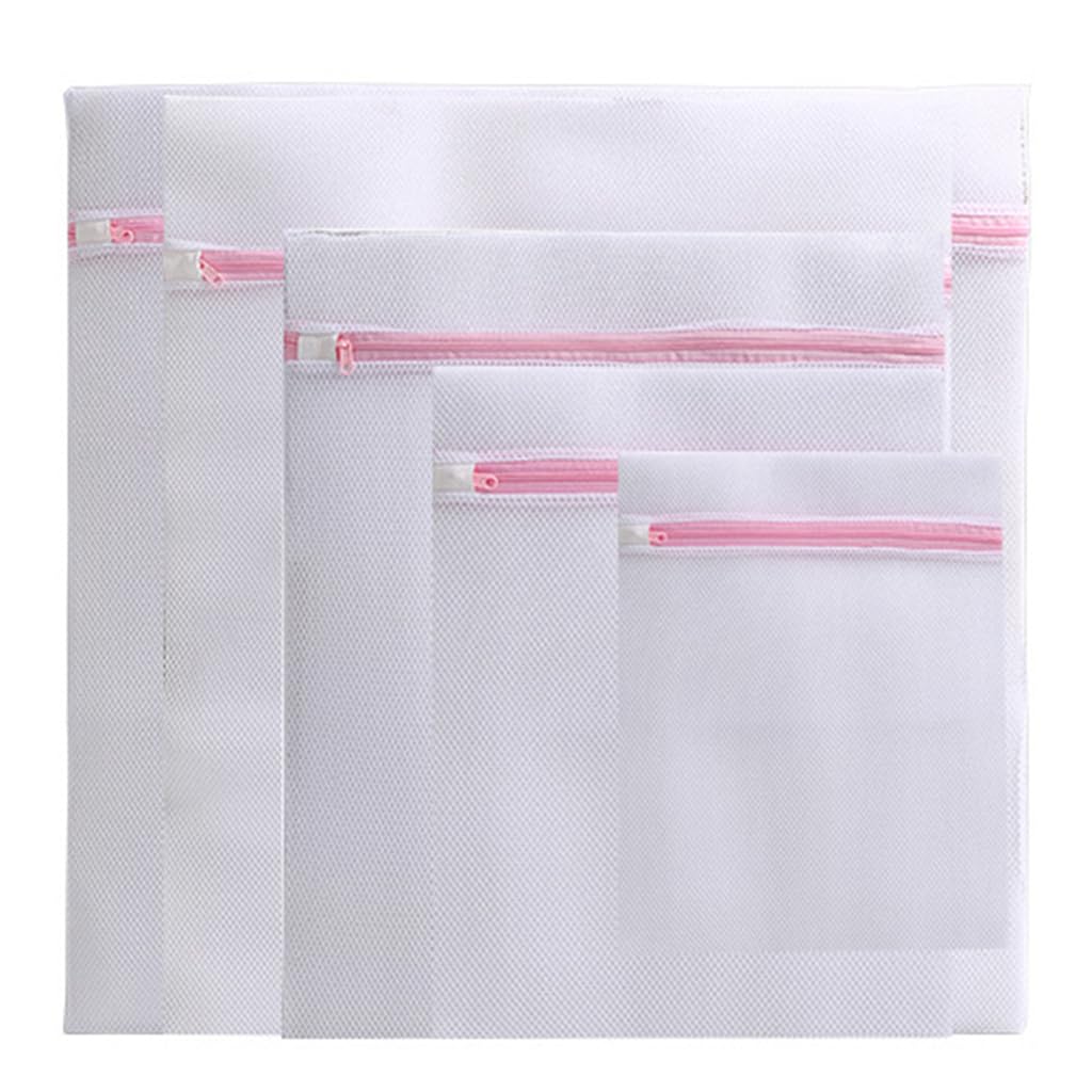 HASTHIP Mesh Laundry Bags for Washing Machine with Zipper Closure 5pcs 23x30–60x60cm