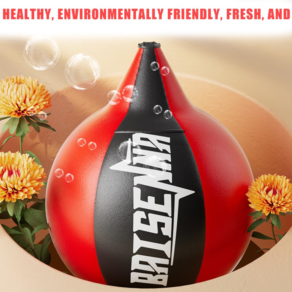 Proberos Boxing Training Ball Kit for Agility and Reaction Practice with Elongated PU Speed Bag and Stretchy Lines | Includes Hand Pump and Hooks