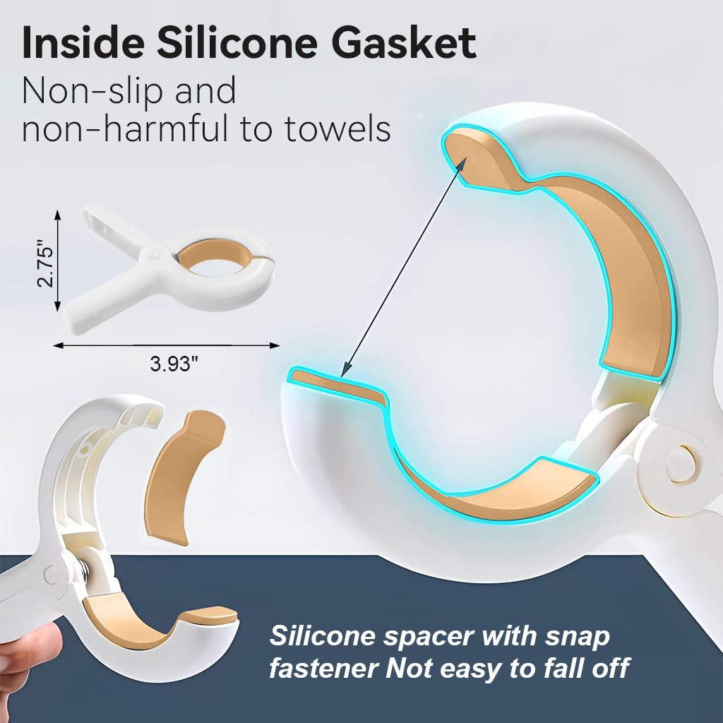 Supvox Clothesline Clips for Bed Sheets and Quilts featuring Spring Loaded Grip | 12Pcs Plastic Windproof Laundry Clips