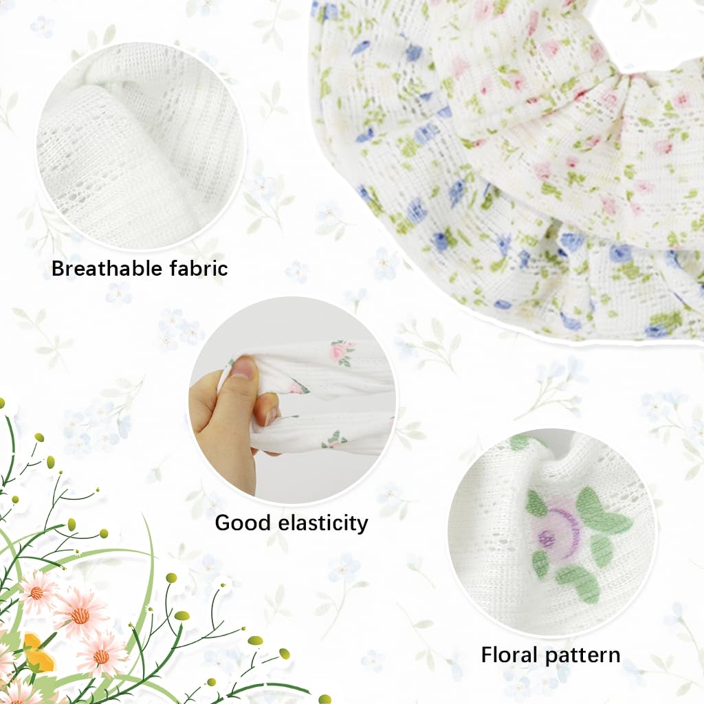 MAYCREATE Hair Tie Set for Ponytail and Bun with Crown Pearl Scrunchies 4pcs | Gift for Girls