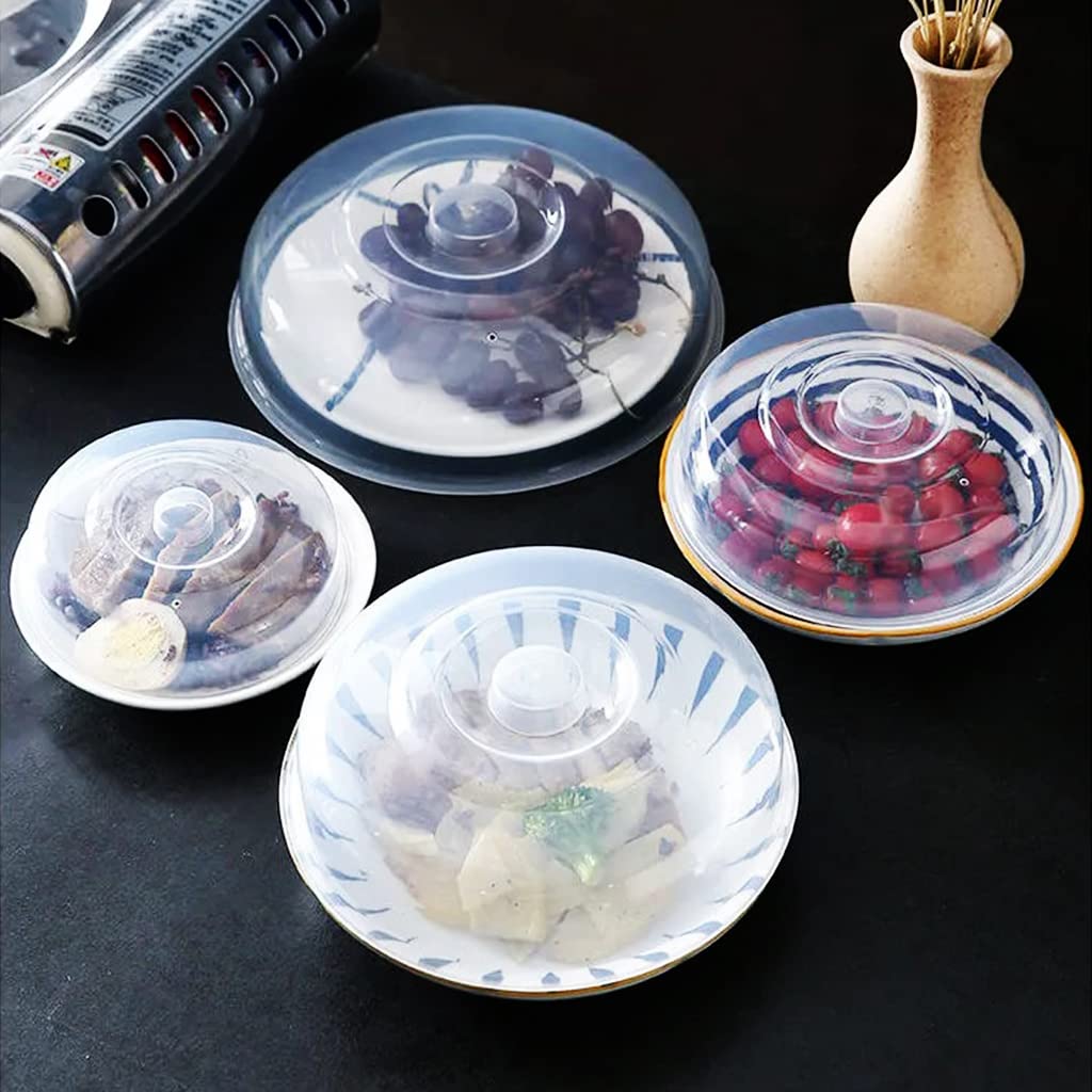 HASTHIP Microwave Lid for Food Heating with Easy Grip Handle and 7.87 & 9 in Covers | BPA Free Plastic Splatter Guard