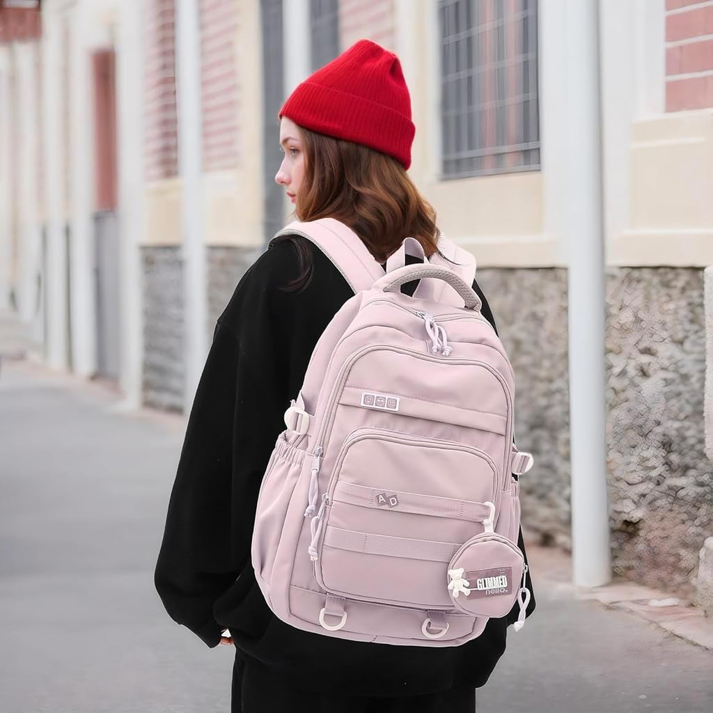 PALAY School Backpack for Girls with 15 in Laptop Compartment and Dual Handles | Waterproof Nylon Daypack