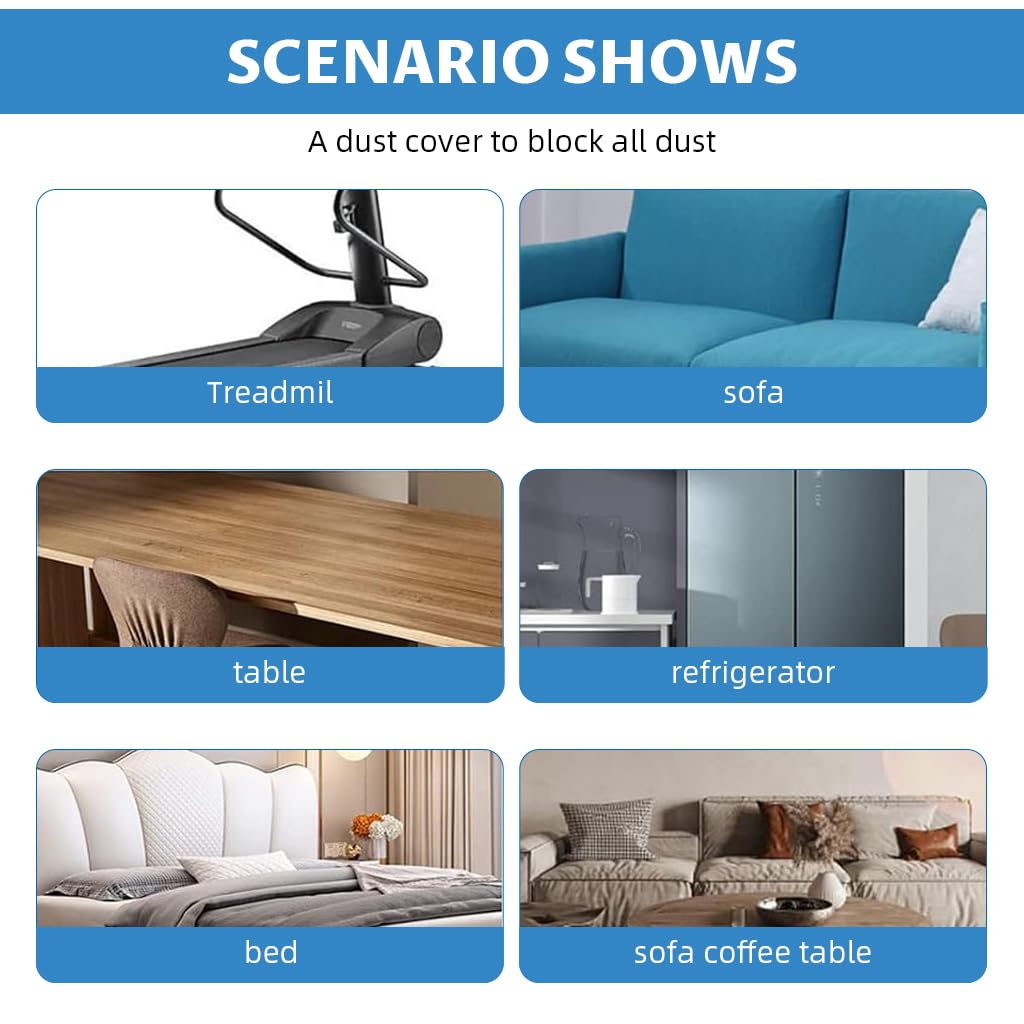 HASTHIP Furniture Dust Cover for Bed featuring 2.4×2 m polyester fabric in dark grey | protects sofas and tables