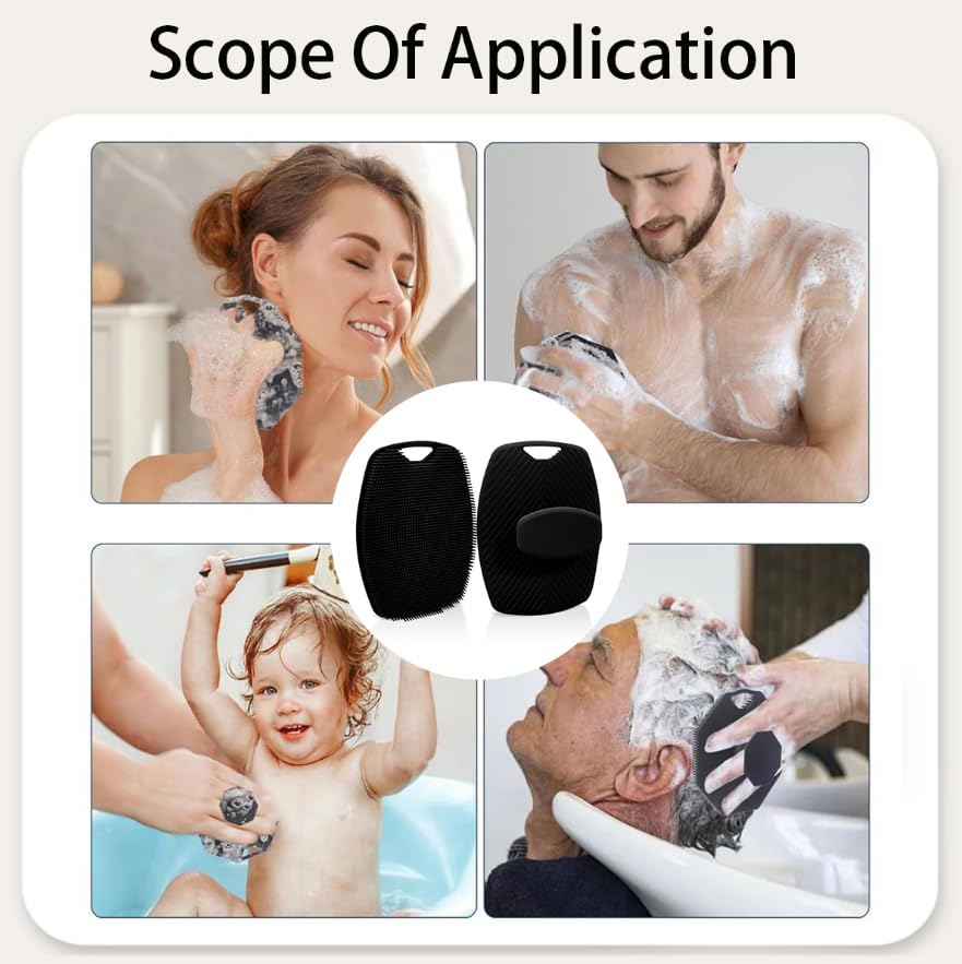 ZIBUYU Body Scrubber for Nourishing Skin with Soft Silicone Bristles | Gentle Shower Exfoliation
