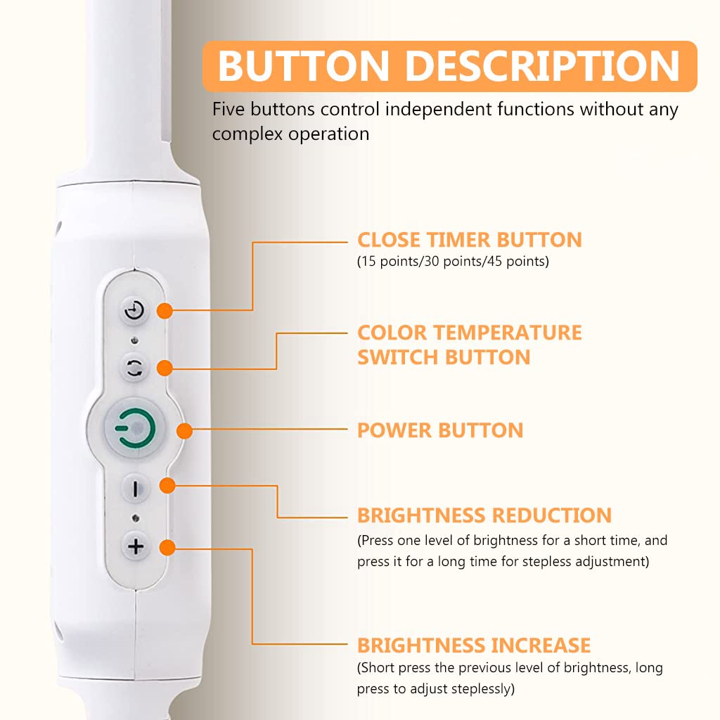Verilux LED Table Light for Study with 350° Rotatable Dual Tube and 2000mAh Battery | Magnetic Mount