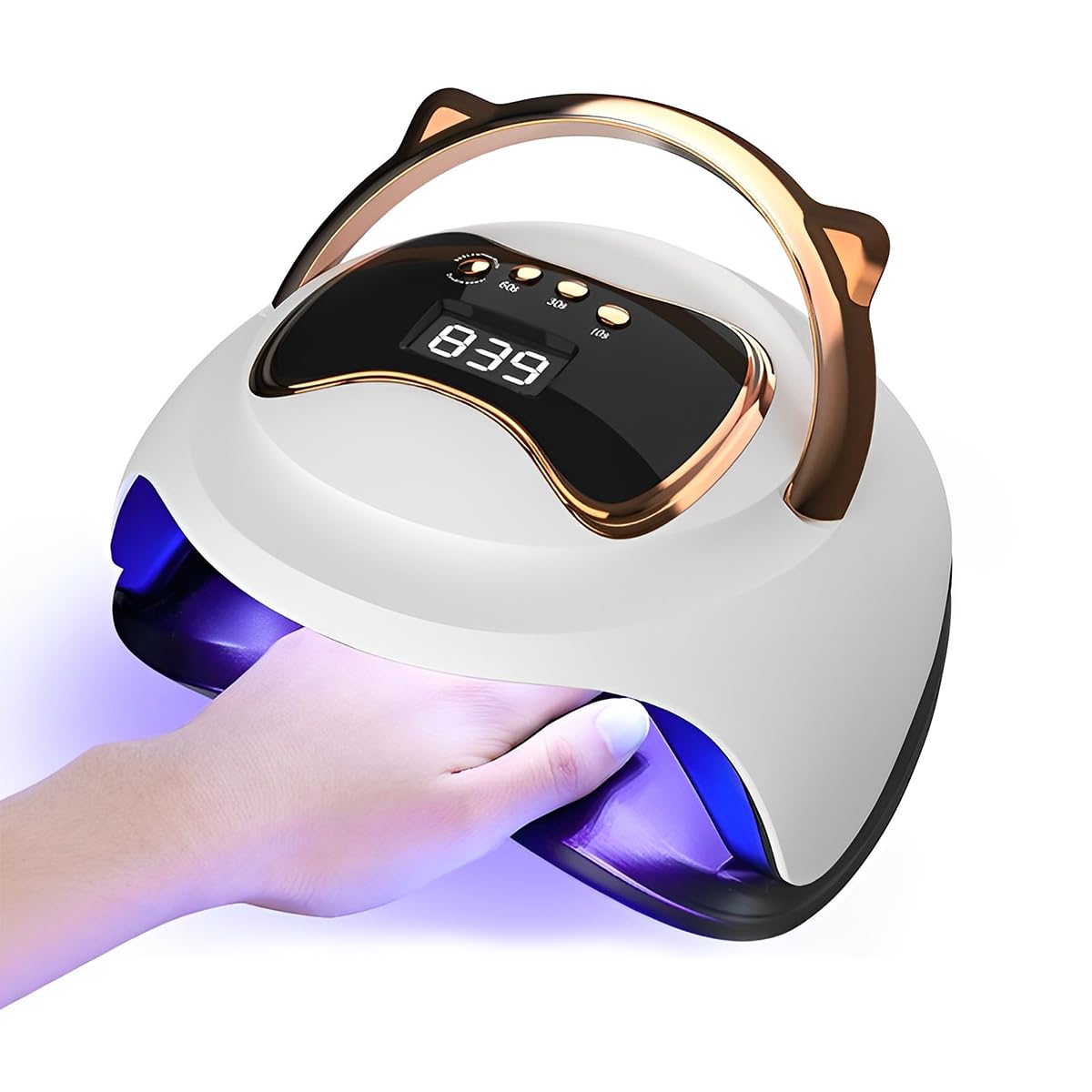 MAYCREATE UV LED Nail Lamp for Gel Polish with 36 Beads and 4 Timer Settings | Smart Induction