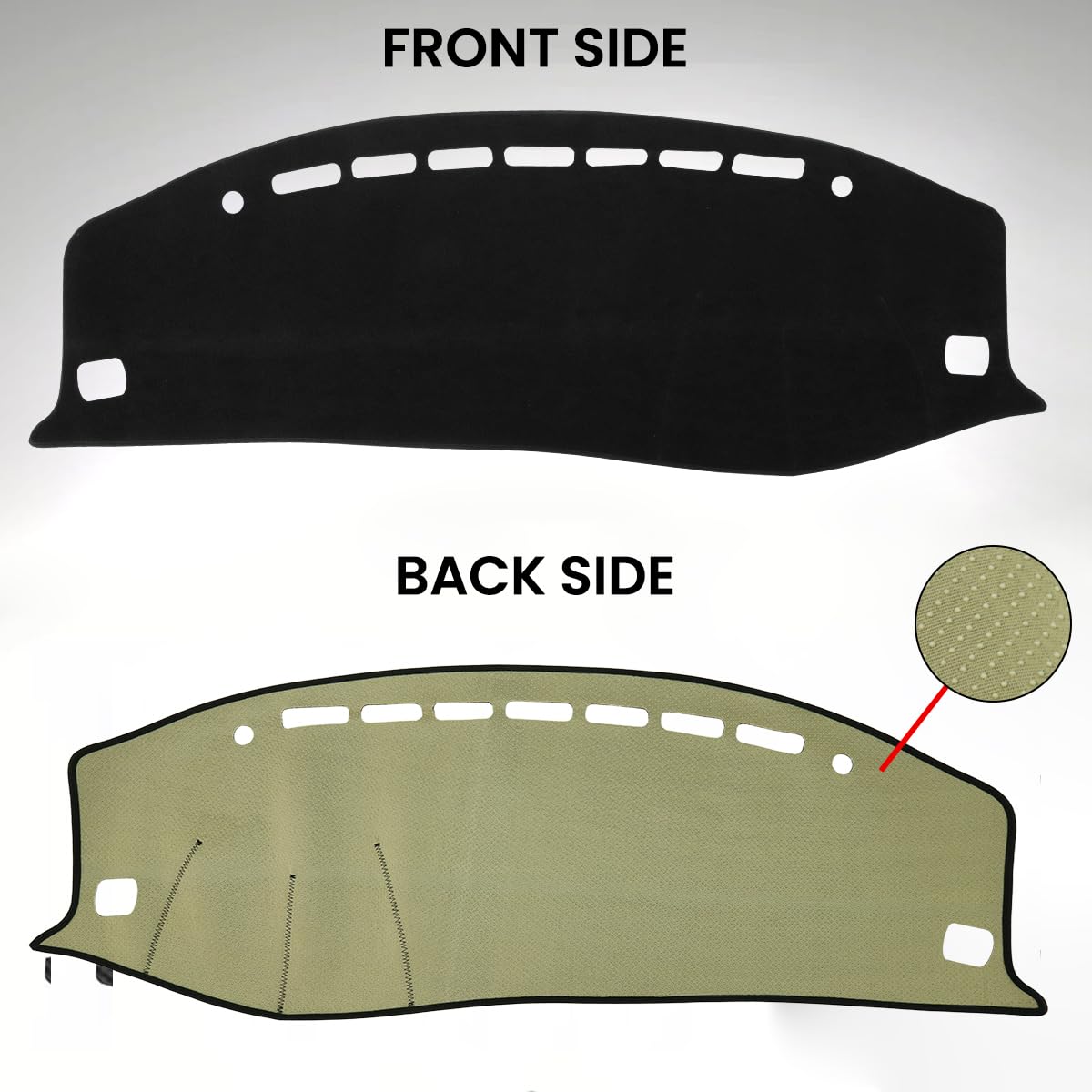 STHIRA Compatible Ertiga 2019–2024 Dashboard Protector with Silicone UV Shield | 2PCS Anti Slip Cover