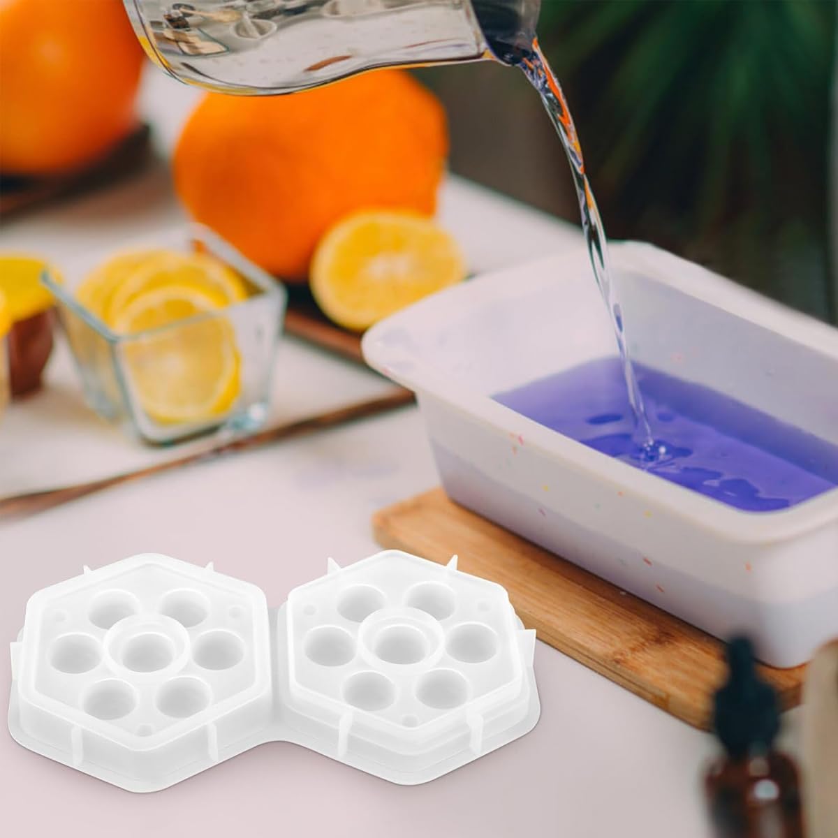 HASTHIP Resin Molds Silicone for Dice Box with 7 Compartments Lid for DIY Dice Storage | Ideal for Resin Casting and DND Game Lovers