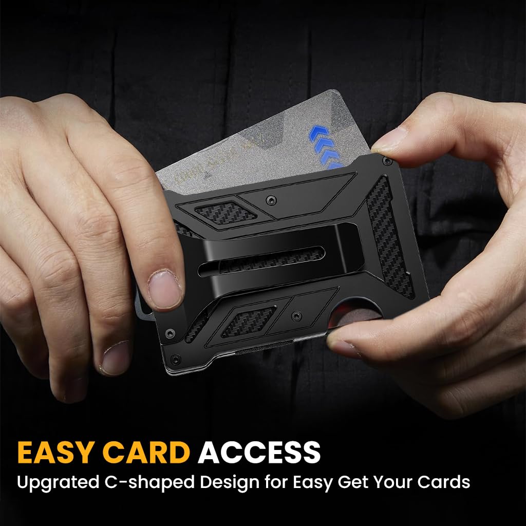 OFIFO Metal ID Card Holder for Office and School with Secure Clip & Aluminum Alloy Design