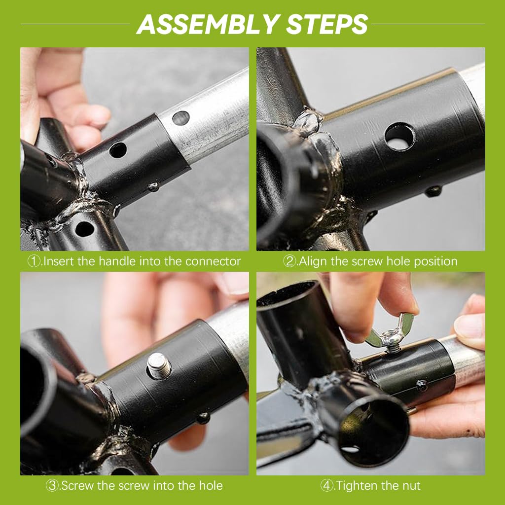 HASTHIP Garden Flat Head Shovel for Weeding and Digging with 30 cm Handle | Adjustable High‑Carbon Steel Tool