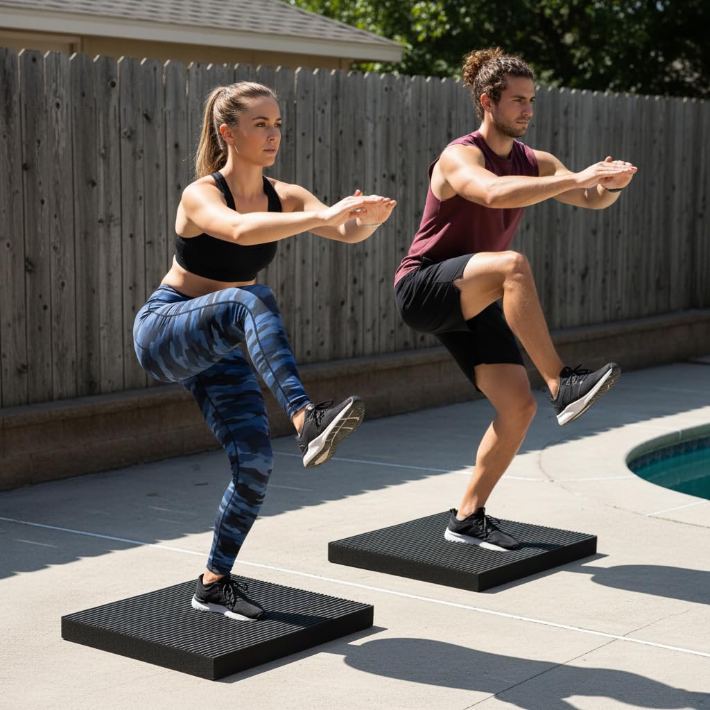 Proberos Exercise Balance Pad for Yoga and Therapy with 4cm Cushion | High Resilience TPE 40x33cm