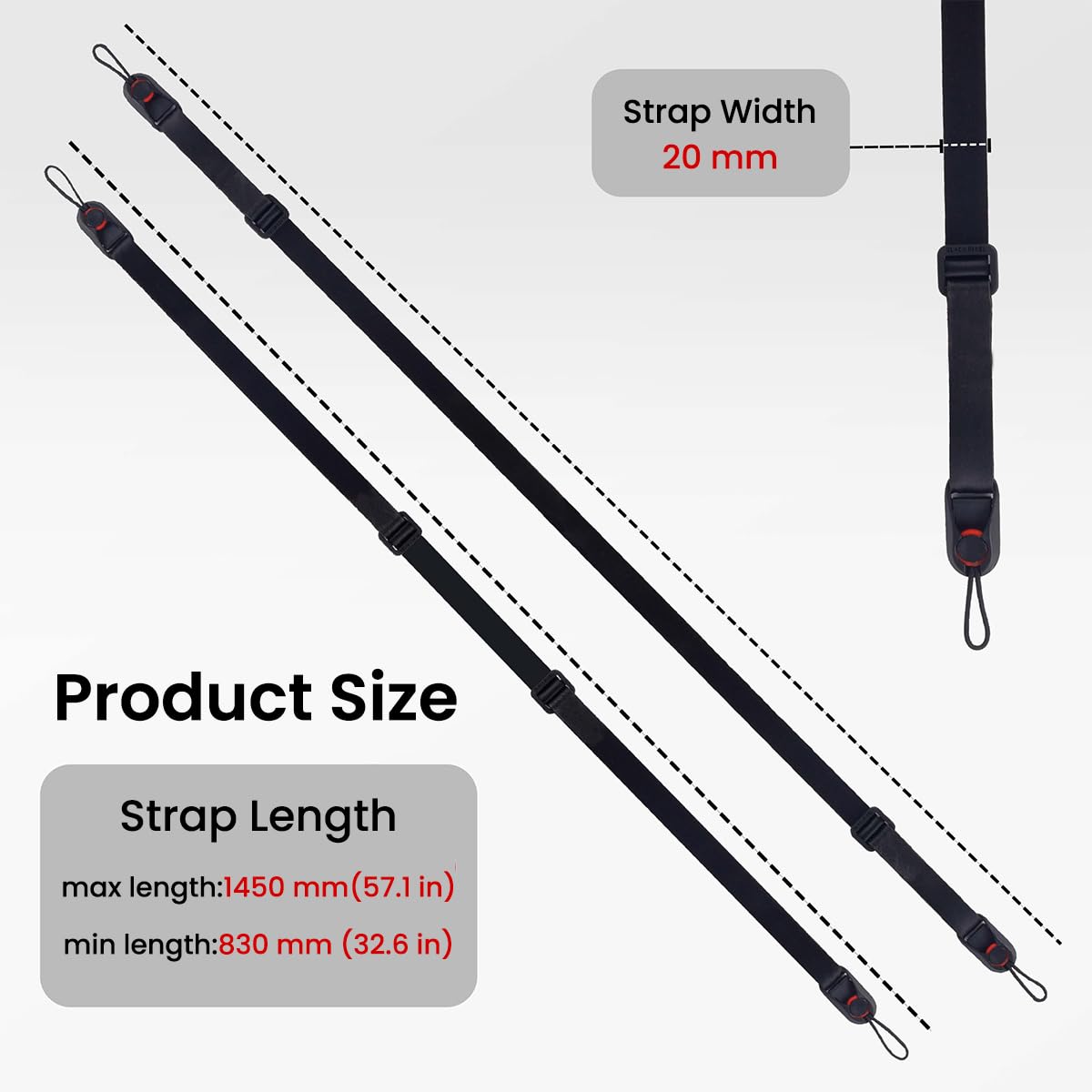 ZORBES Camera Wrist Strap for Travel Photography with Quick Release and Nylon Webbing | 2PCS Adjustable Design Supports 6–10 kg