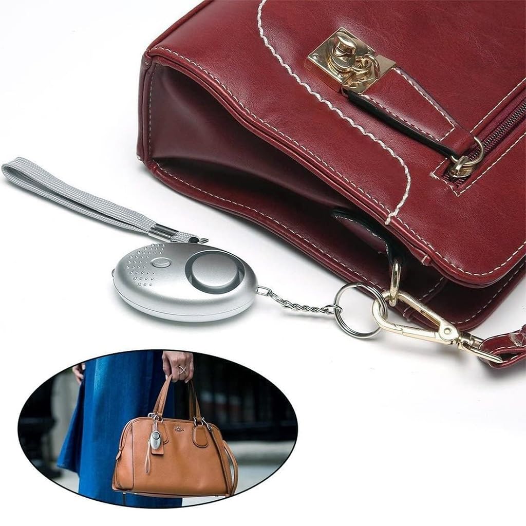 ZIBUYU Self Defence Alarm for Women with 130dB Siren and Pull Pin Activation | LED Light Keychain